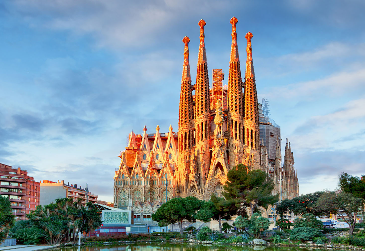 The iconic Sagrada Familia Catholic church in Barcelona, Spain