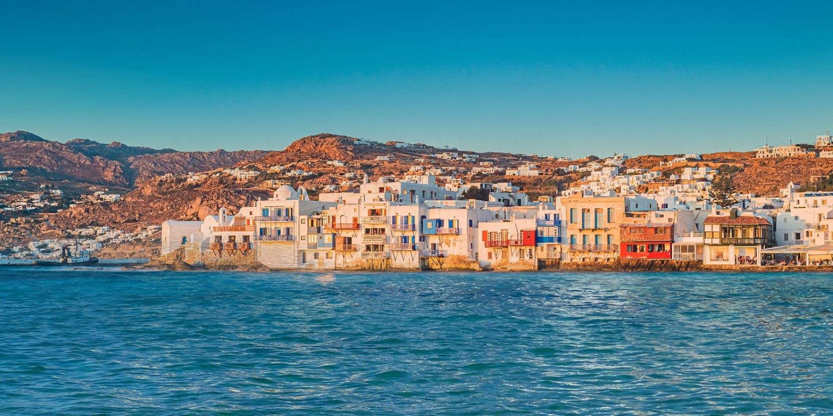 view of European seaside town